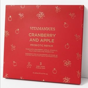 NEW Vitamasques Cranberry and Apple Probiotic Repair 3 Sheet Mask Set